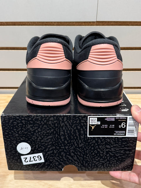 Jordan 2/3 Black Rust Pink Sz 9.5