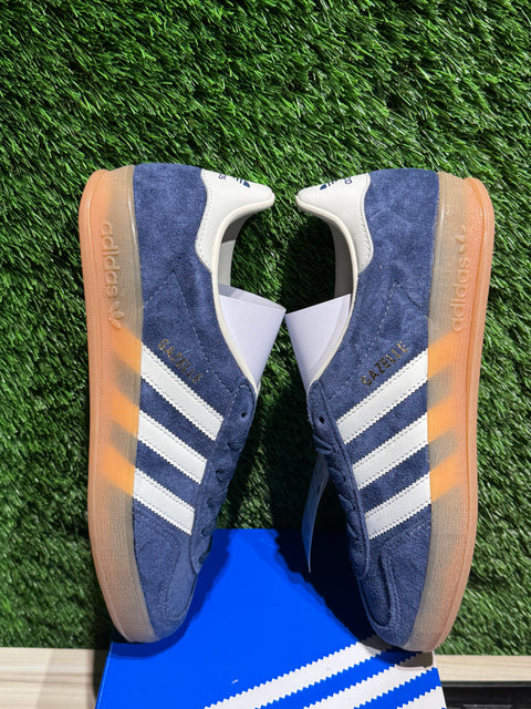 adidas Gazelle Indoor Night Indigo Off White Gold Metallic Sz 7.5M