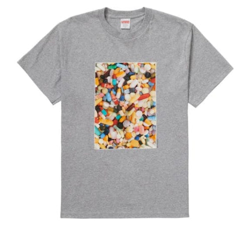 Supreme Heather Grey Pills Tee Sz M