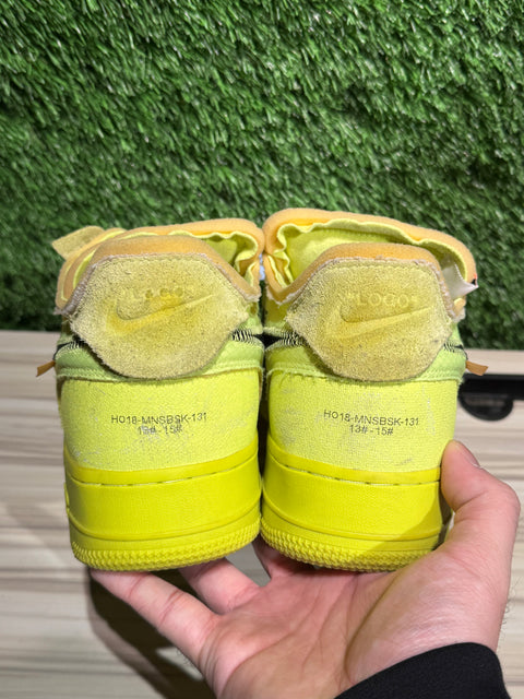 Nike Air Force 1 Low Off-White Volt Sz 13
