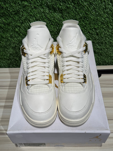 Jordan 4 Retro Metallic Gold (Women's) Sz 10