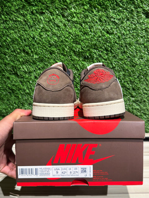 Jordan 1 Retro Low OG SP Travis Scott Mocha Sz 9