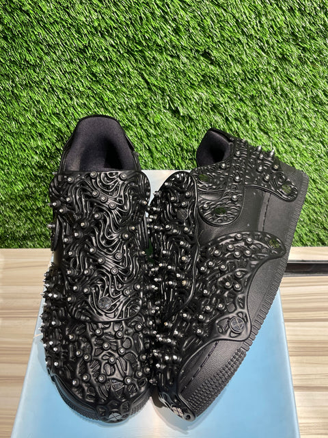 Nike Air Force 1 Low Swarovski Retroreflective Crystals Black (Women's) Sz 9M