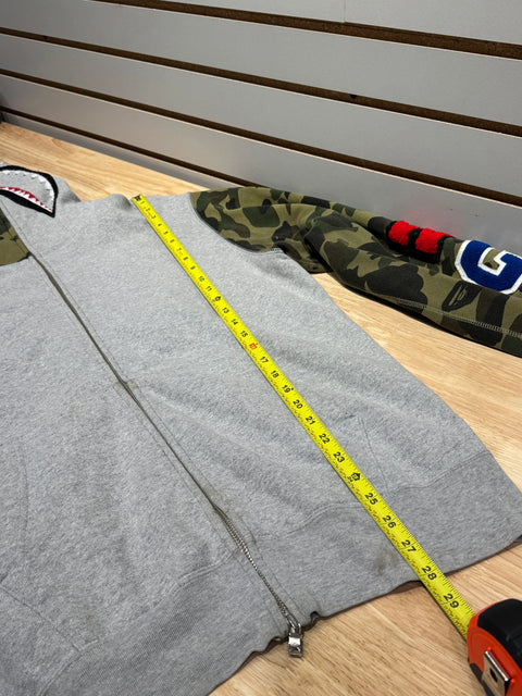 BAPE Grey x 1st Camo Full Zip Hooded Sweatshirt A Bathing Ape Sz XL