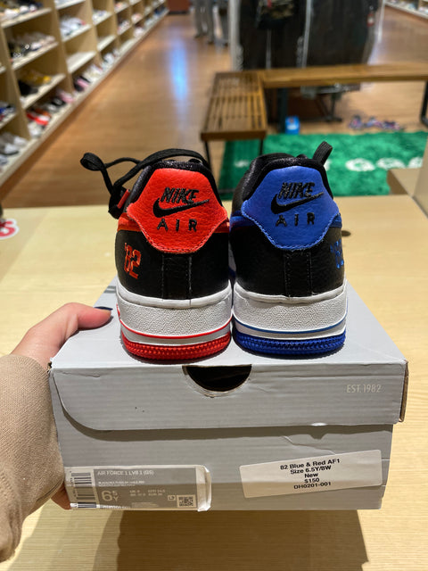 DS 82 Blue & Red Air Force 1 Sz 6.5Y/8W
