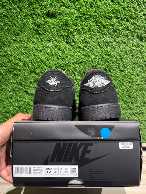 Jordan 1 Retro Low OG SP Travis Scott Black Phantom Sz 12M