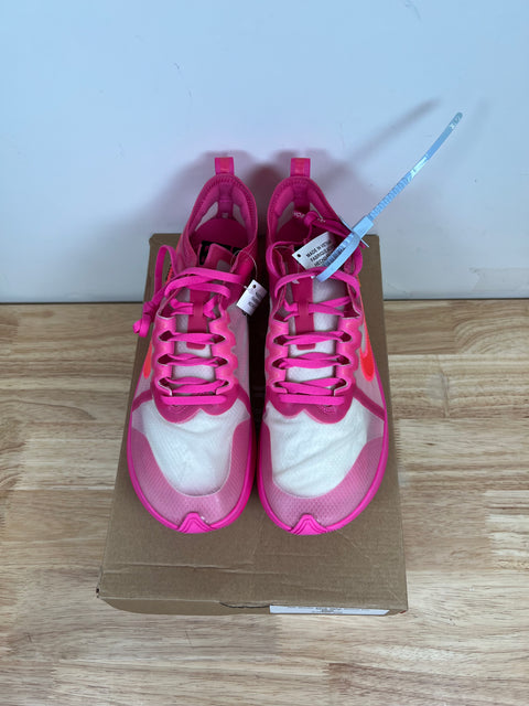 DS Off White Pink Tulip Nike Zoom Fly Sz 10.5