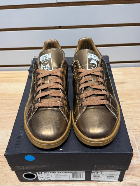 adidas gazelle silver green womens Raf Simons Stan Smith Copper Leather Sz 9 – Sneak City