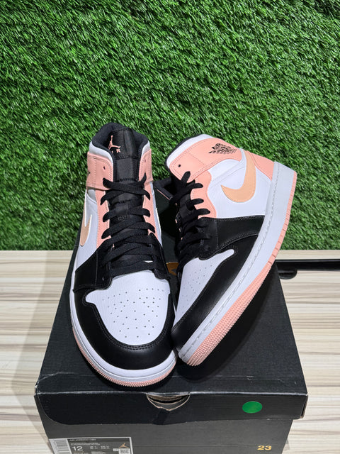 Jordan 1 Mid Arctic Orange Black Toe Sz 12M