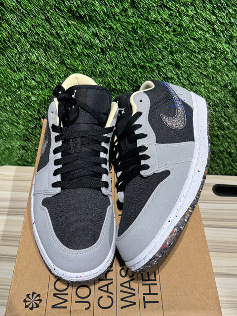 Jordan 1 Low SE Crater Black Grey Sz 11.5