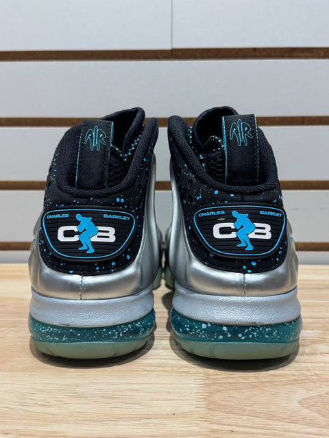 Nike Barkley Posite Max Metallic Silver Gamma Blue Sz 10