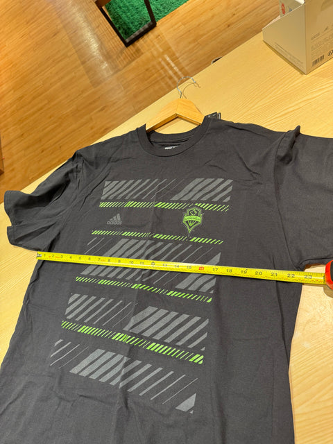 NWT Adidas Black & Green Soccer Seattle Sounders Tee Sz XL