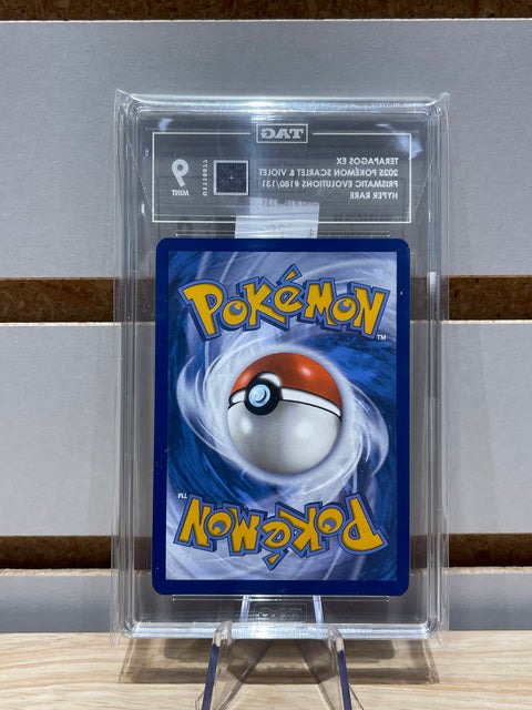 TERAPAGOS EX 2025 POKÉMON SCARLET & VIOLET PRISMATIC EVOLUTIONS #180/131 HYPER RARE TAG 9