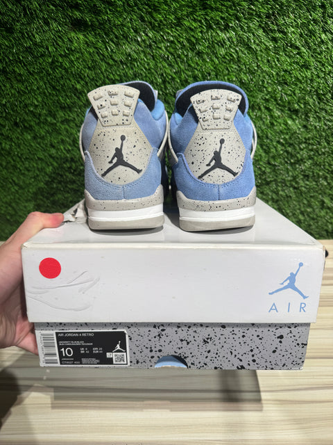 Jordan 4 Retro University Blue Sz 10