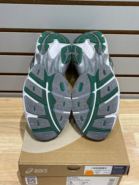 ASICS GT-2160 White Shamrock Green Sz 9M