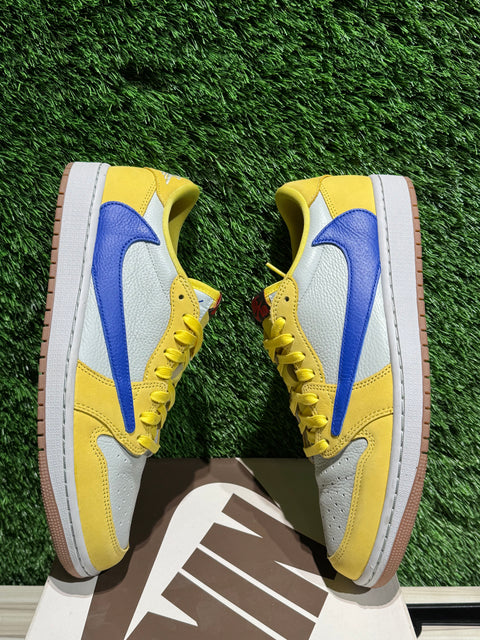 Jordan 1 Retro Low OG SP Travis Scott Canary (Women's) Sz 10M/11.5W