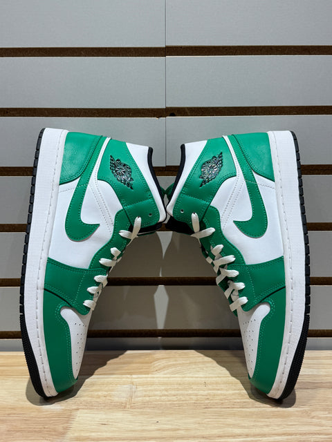 Jordan 1 Mid Lucky Green Sz 12