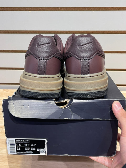 Nike Air Force 1 Low Luxe Brown Basalt Sz 9.5