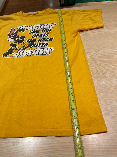 1983 True Vintage 70s Single Stitch The Clogging Factory Tee Sz L