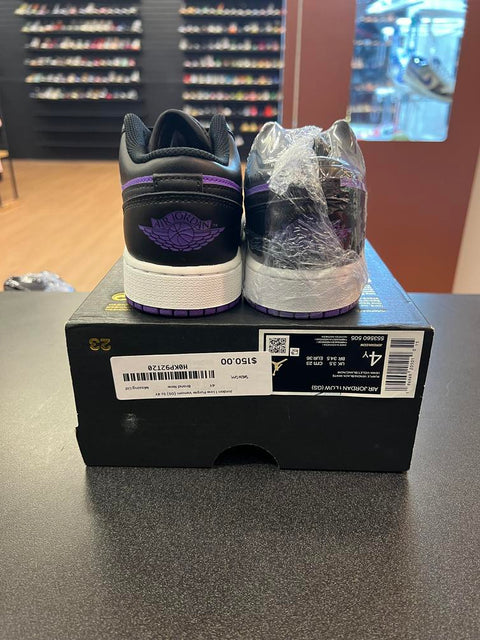 Jordan 1 Low Purple Venom (GS) Sz 4Y