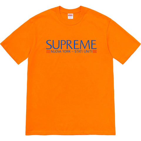 Supreme Orange Nuova York Tee Sz L