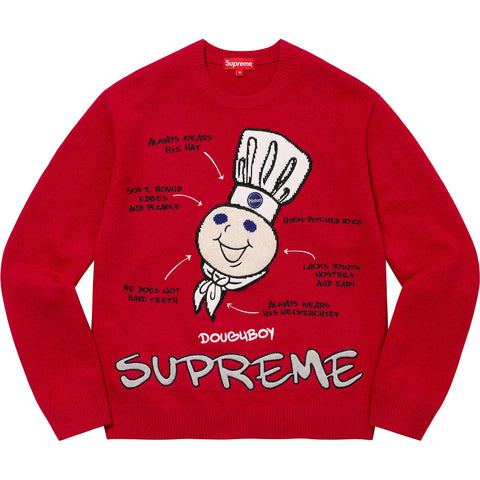 Red Supreme X Doughboy Sweater Sz L