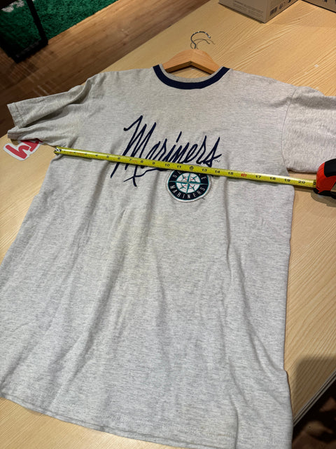 Vintage 90s Baseball Seattle Mariners Ringer Tee Sz M