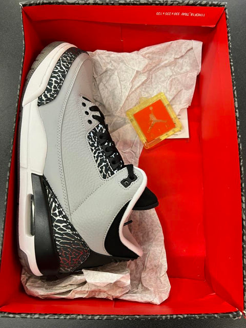 Jordan 3 Retro Wolf Grey Sz 10