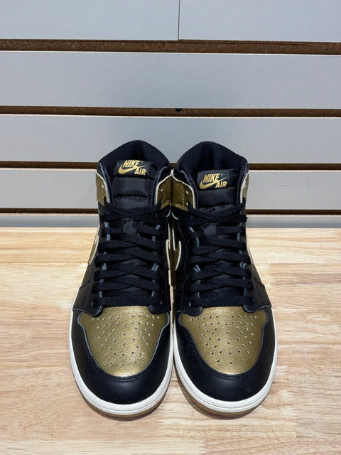 Jordan 1 Retro High OG Black Metallic Gold Sz 10.5