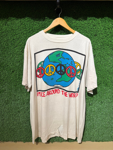 Vintage Peace Around The World Tee