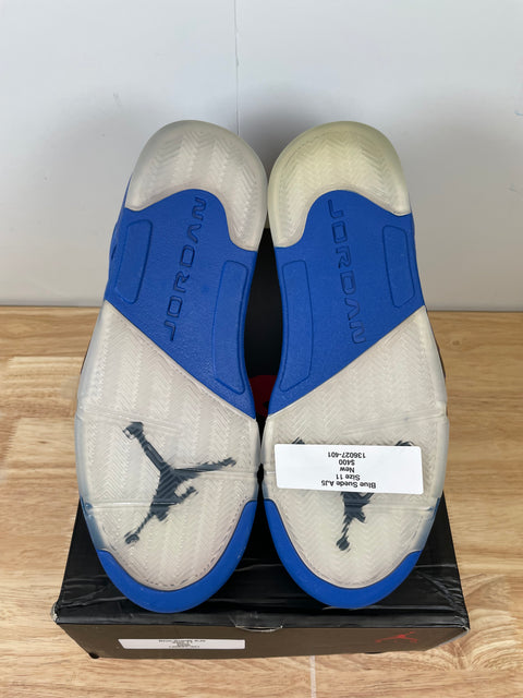 DS Blue Suede Air Jordan 5 Sz 11