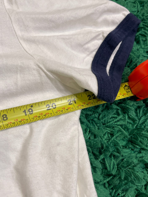 Polo Ralph Lauren White Ringer Tee Graphic Polo 1967