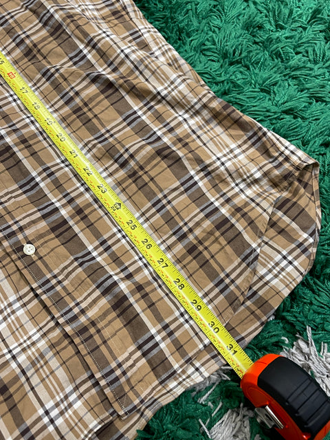 Polo Ralph Lauren Shirt Classic Fit Brown Plaid Button Down
