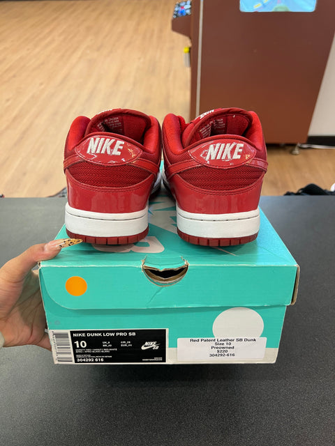 Nike SB Dunk Low Red Patent Leather