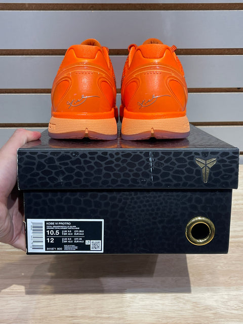 Nike Kobe 6 Protro Total Orange Sz 10.5