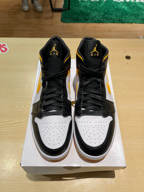 Jordan 1 Mid Yellow Toe Black