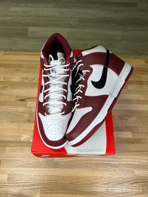 DS Burgundy Nike Dunk High By You Sz 11