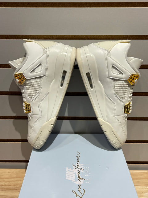 Jordan 4 Retro Metallic Gold (Women's) Sz 9W/7.5M