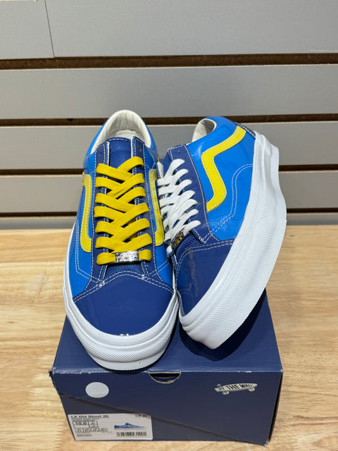 Vans LX Old Skool 36 Patent Leather Bright Azure Sz 10