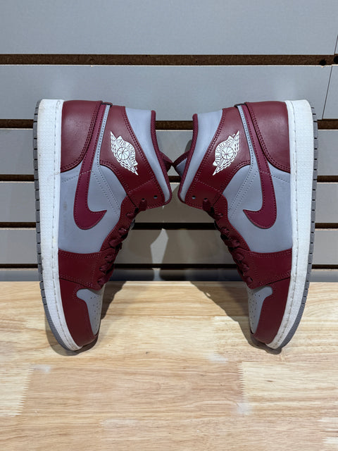 Jordan 1 Mid Cherrywood Red Sz 11