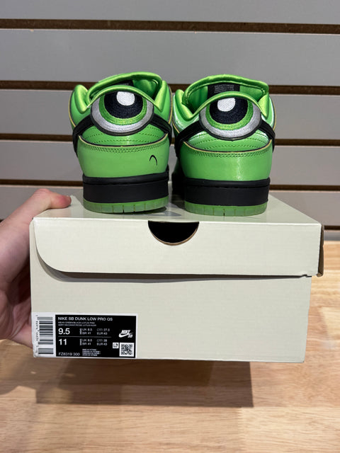 Nike SB Dunk Low The Powerpuff Girls Buttercup Sz 9.5