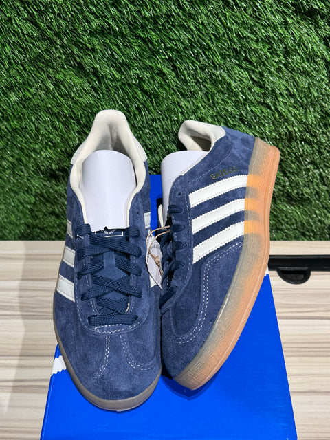 adidas Gazelle Indoor Night Indigo Off White Gold Metallic Sz 7.5M