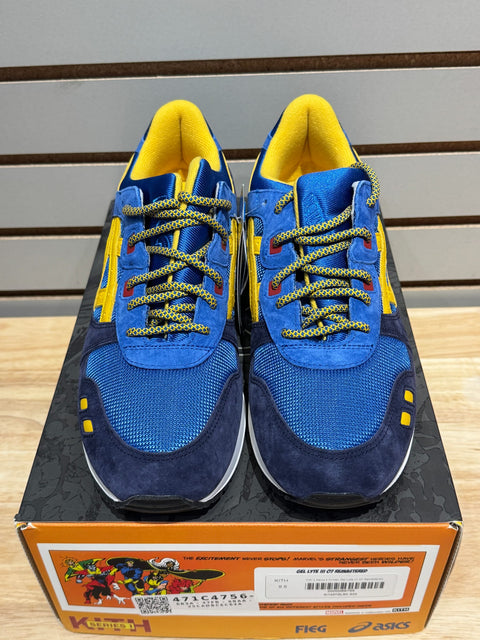 ASICS Gel-Lyte III '07 Remastered Kith Marvel X-Men Cyclops Opened Box (Trading Card Not Included) Sz 9.5