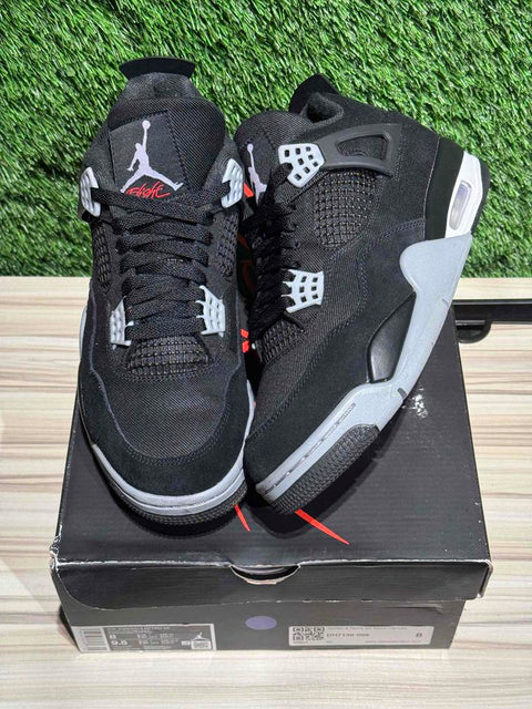 Jordan 4 Retro SE Black Canvas Sz 8M