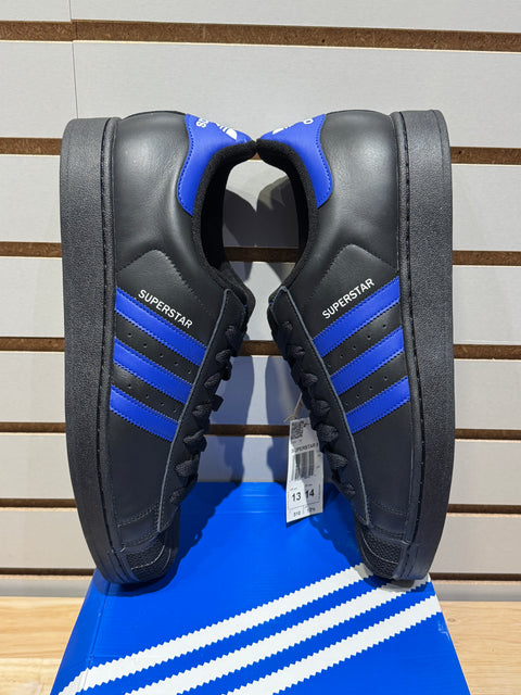adidas Superstar II Core Black Semi Lucid Blue Cloud White Sz 13