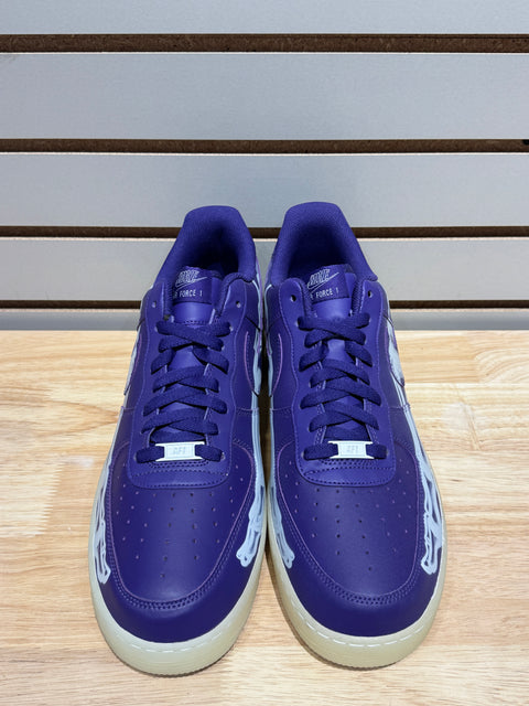 Nike Air Force 1 Low '07 QS Purple Skeleton Halloween (2021) Sz 14