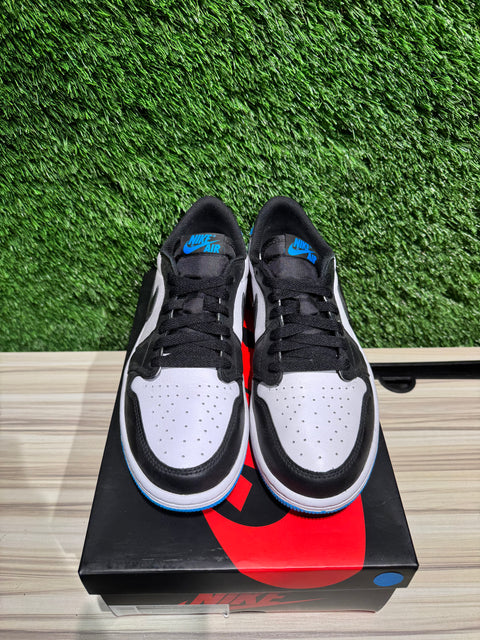 Jordan 1 Retro Low OG Black Dark Powder Blue (Women's) Sz 9W/7.5M
