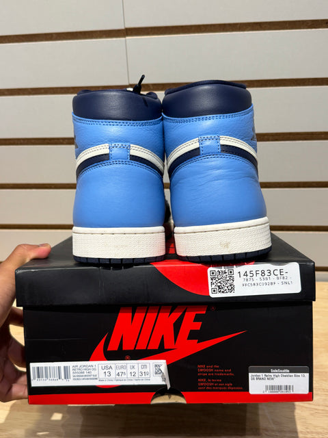 Jordan 1 Retro High Obsidian Sz 13