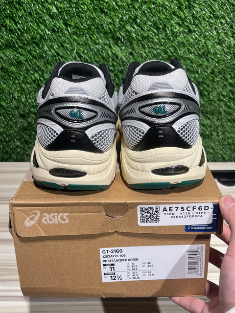 ASICS GT-2160 White Jasper Green Sz 11