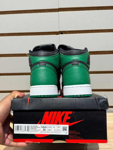 Jordan 1 Retro High Pine Green Black (GS) Sz 6.5Y